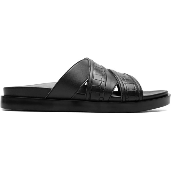 Stacy Adams Men’s Mondo Open Toe Slide Black 9M NEW NIB - Picture 2 of 8